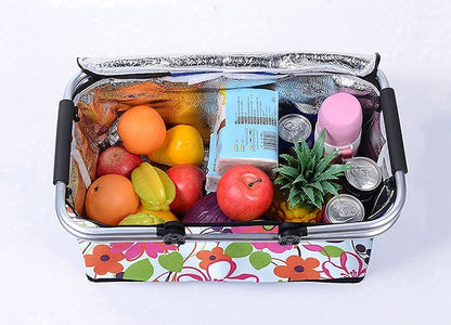 Insulated Picnic Basket (Floral)