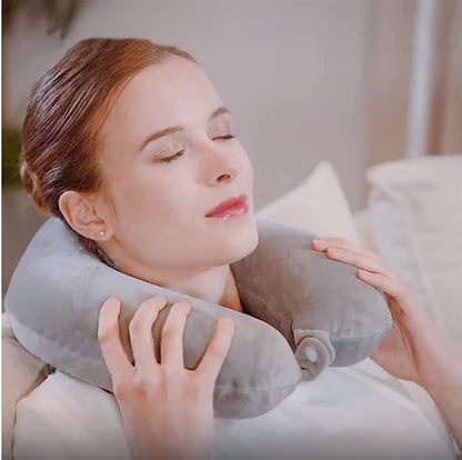 Memory Foam Travel Neck Pillow (Dark Peach)