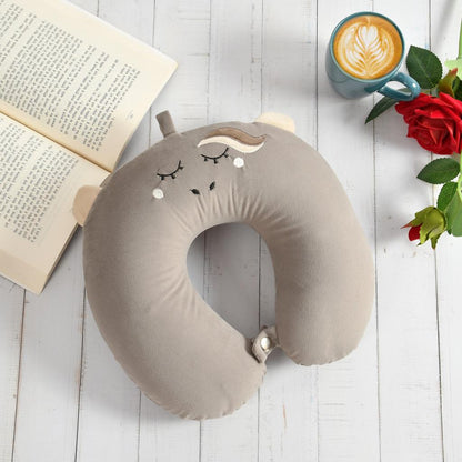 Memory Foam Travel Neck Pillow (Sand)