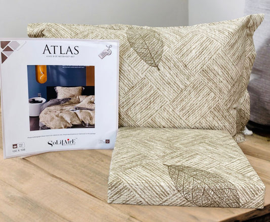 ATLAS King-Size 100% Cotton Bedsheet Set