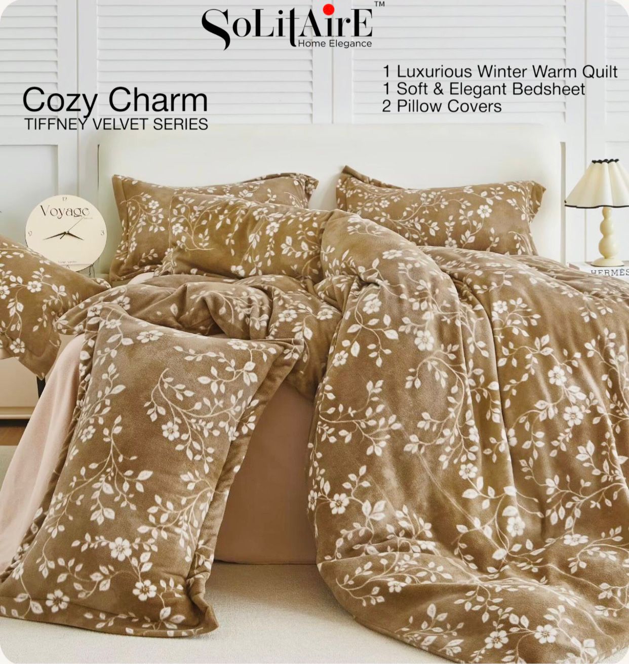 Cozy-Charm Warm King Size Cashmere Winter Quilt