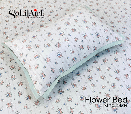 FLOWER BED King Size Jointless Bedsheet Set