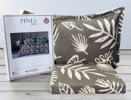 Pines King Size Bedsheet Set With 2 Pillow Covers