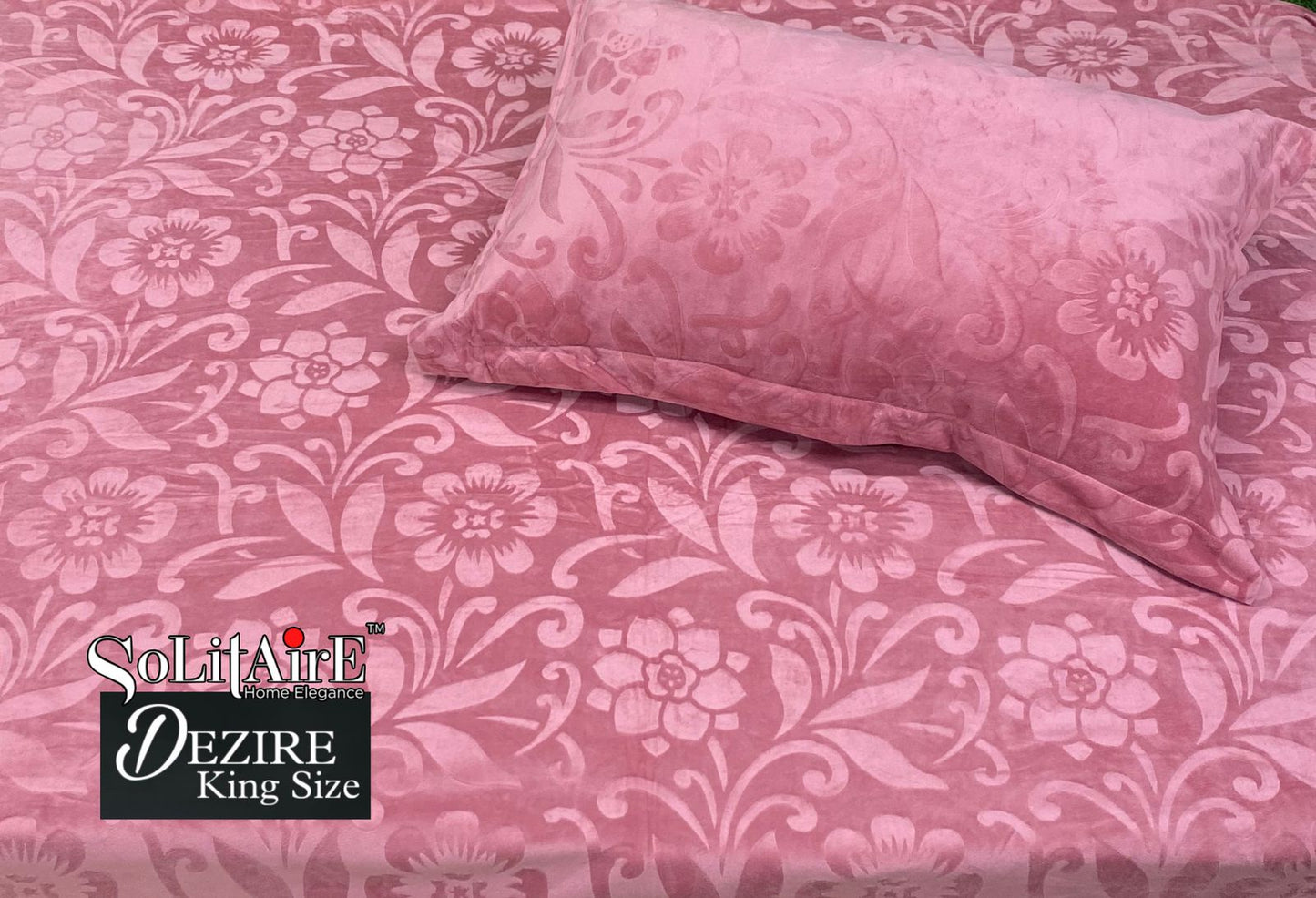 Dezire Warm King Sized Jointless Bedsheet – Premium Italian Cashmere Fabric