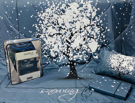 Digiplus Digitally Printed King Size Bedsheet With Reversible AC Comforter