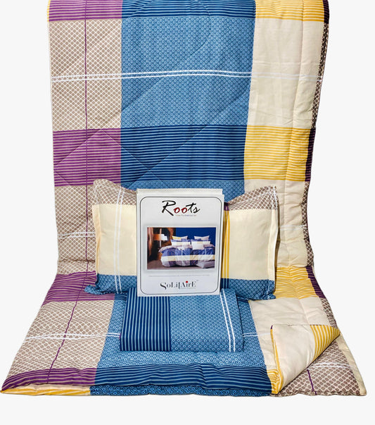 Roots 4 Pc Reversible Double Bed Size Comforter Set
