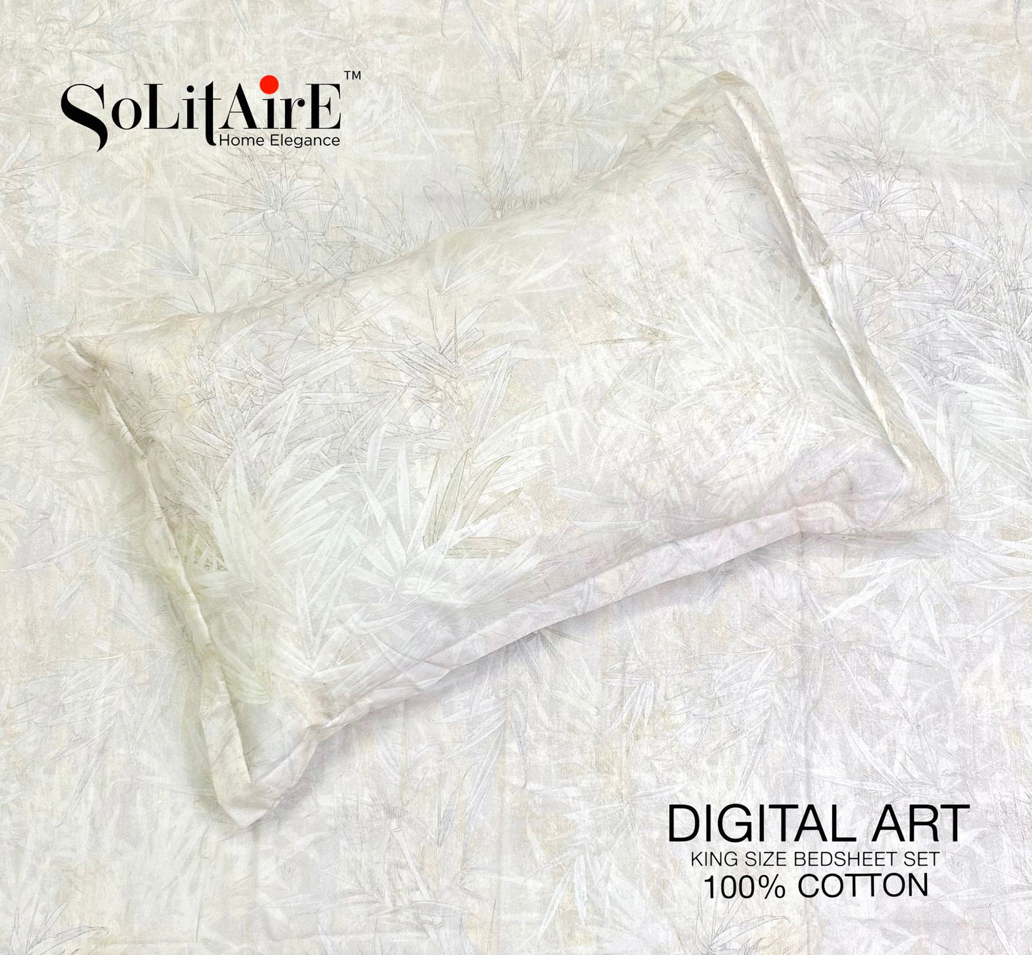 Digital Art 100% Cotton King Size Bedsheet Set