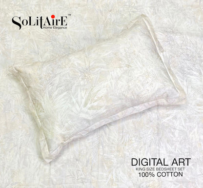 Digital Art 100% Cotton King Size Bedsheet Set