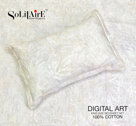 Digital Art 100% Cotton King Size Bedsheet Set