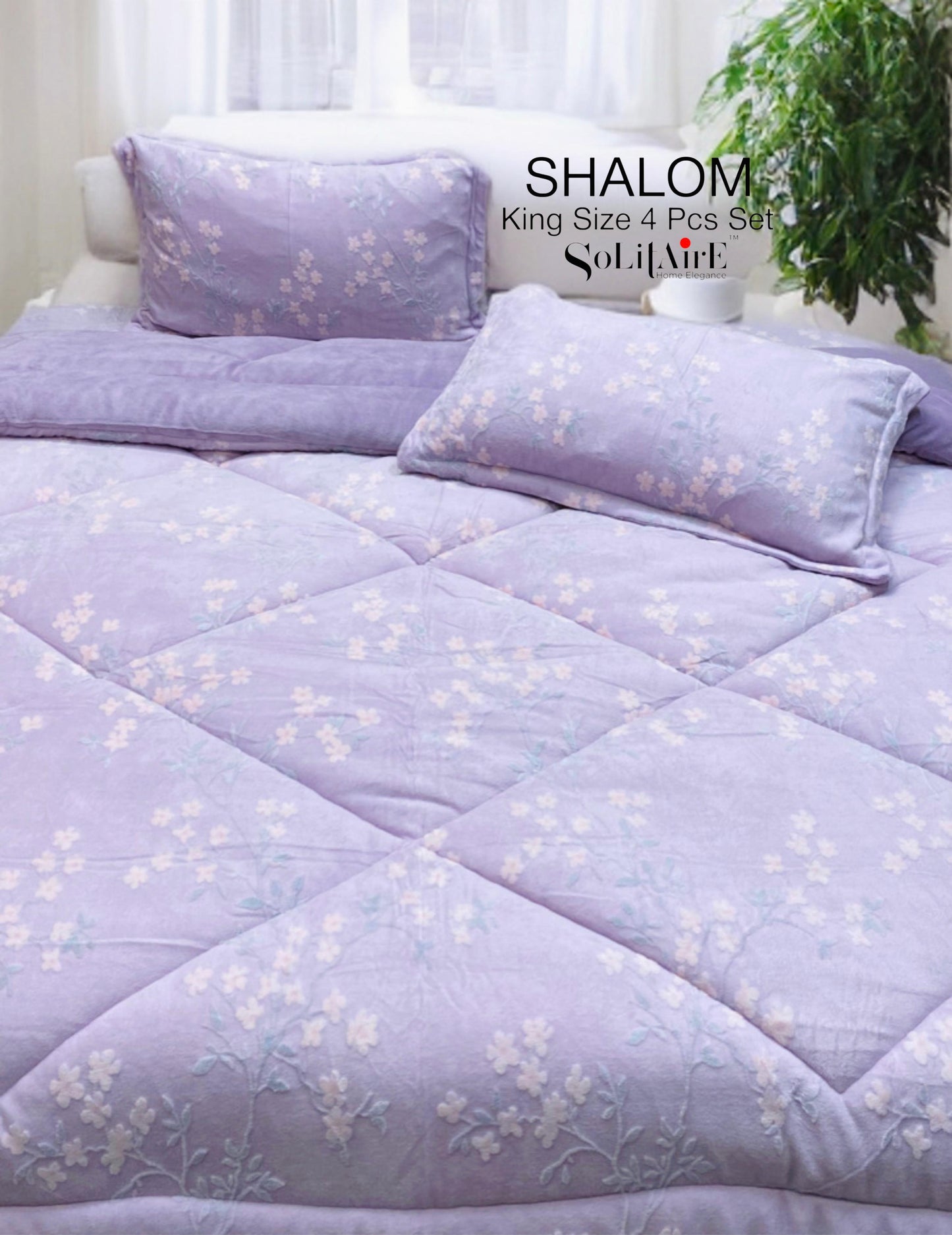 Shalom Ultra Warm Cashmere Winter Quilt King Size Bed In A Bag