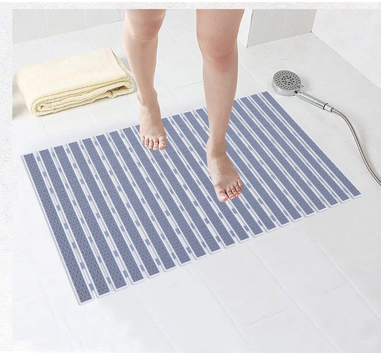 Shower Mat Anti-Slip Gorilla Grip (White)