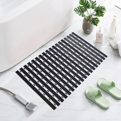 Shower Mat Anti-Slip Gorilla Grip (Black & White)