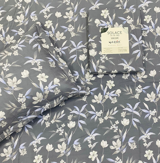 SOLACE PRINT JAQUARD King Size Jointless Bedsheet