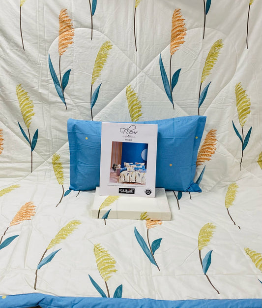 Fleur 100% Cotton King-Size 4-Piece AC Bedding Set