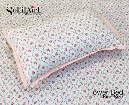 FLOWER BED King Size Jointless Bedsheet Set