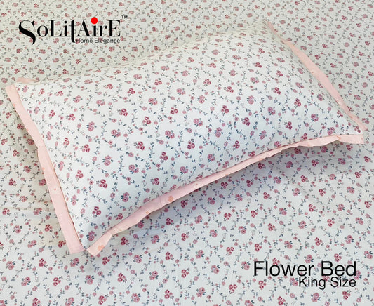 FLOWER BED King Size Jointless Bedsheet Set