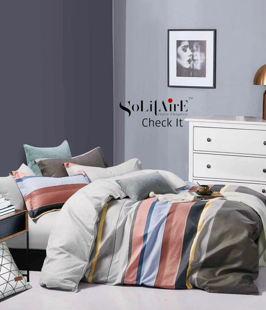 Check It Glazed Cotton Double Bed Sheet