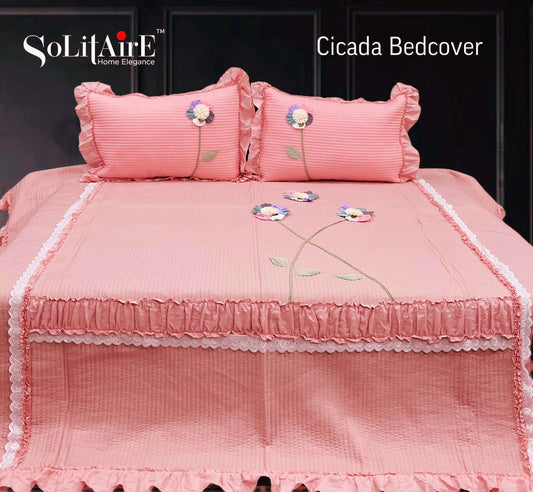 CICADA Quilted King Size Bedcover Set