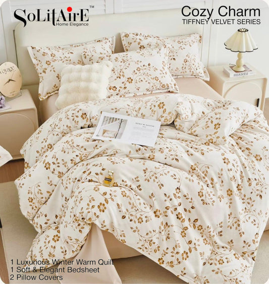 Cozy-Charm Warm King Size Cashmere Winter Quilt
