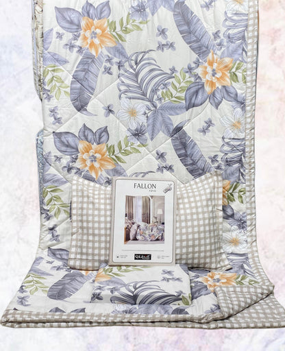 FALLON 4-Piece Comforter Set with Bedsheet with Pillow Covers & Reversible AC Comforter