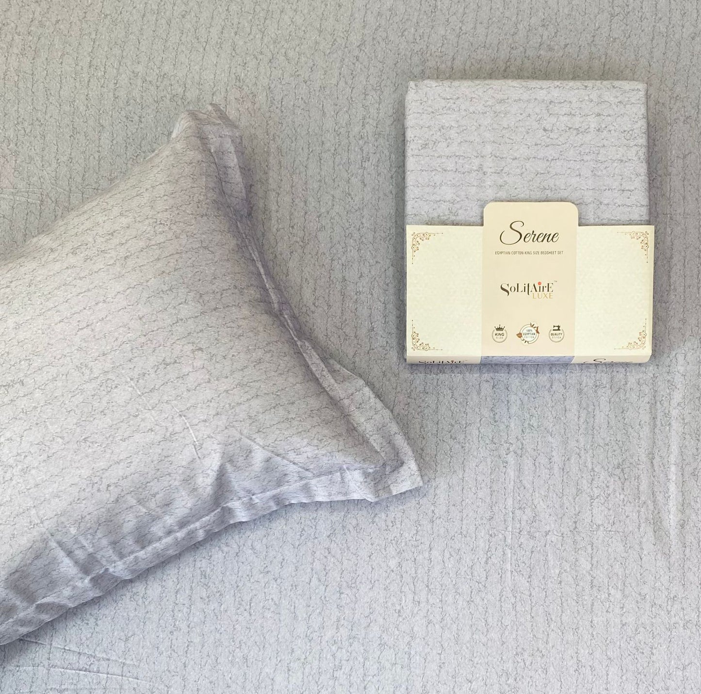 Serene King Size 100% Egyptian Cotton Jointless Bedsheet
