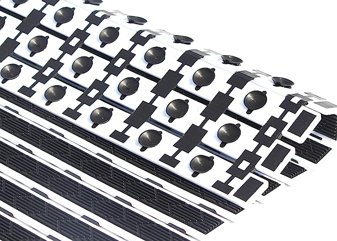 Shower Mat Anti-Slip Gorilla Grip (Black & White)