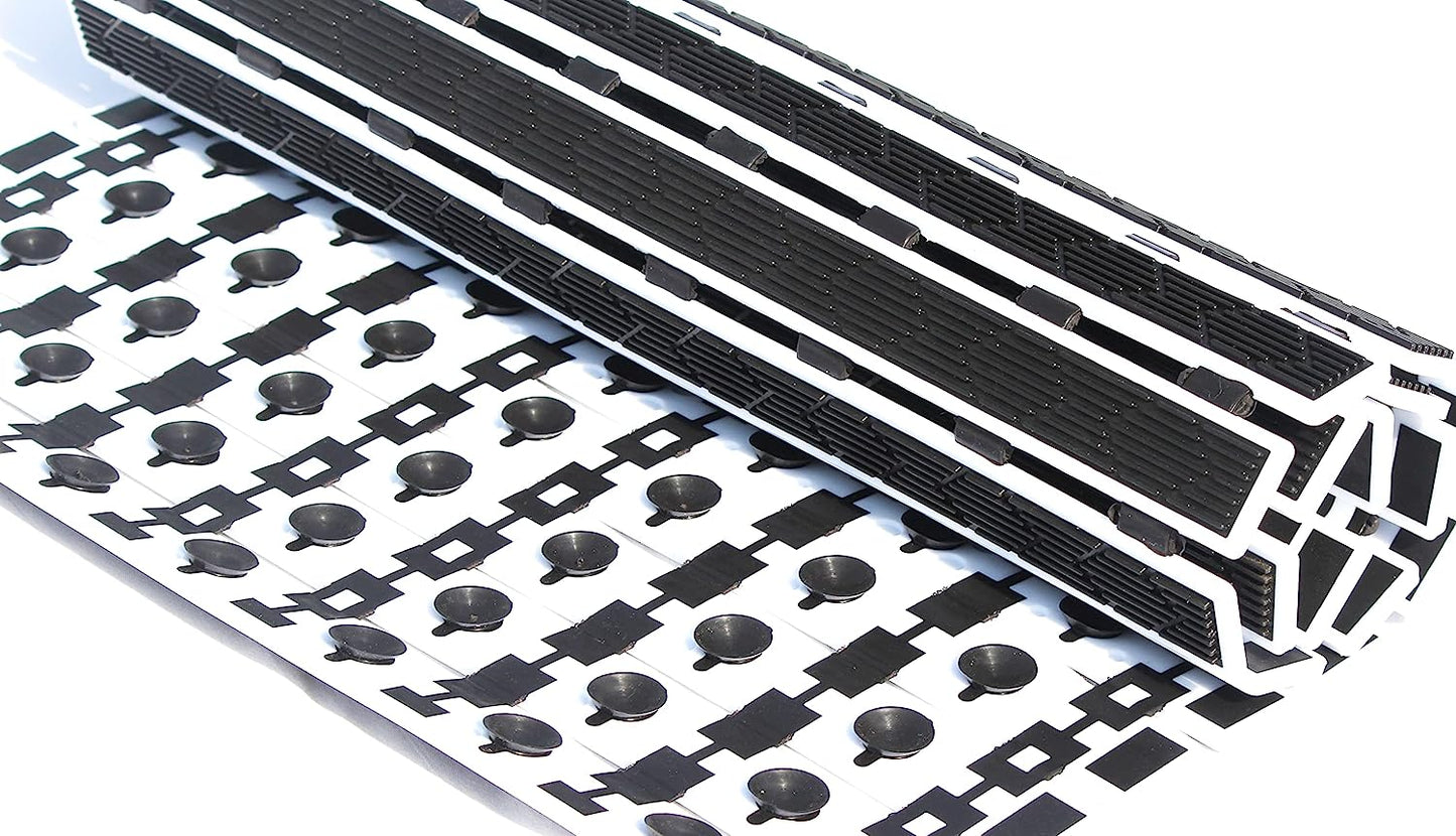 Shower Mat Anti-Slip Gorilla Grip (Black & White)