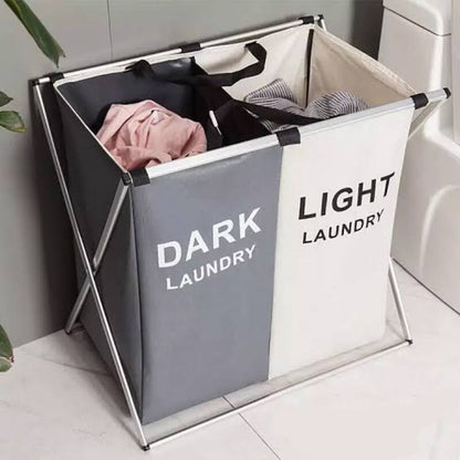 Dark-Light Laundry Basket (2 Sections)