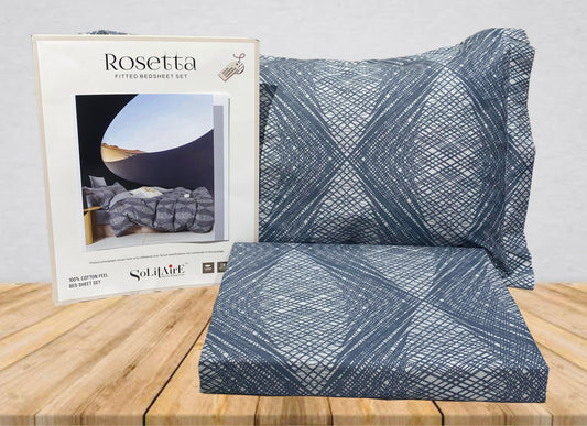 Rosetta Fitted Bedsheet Set With Pillow Covers