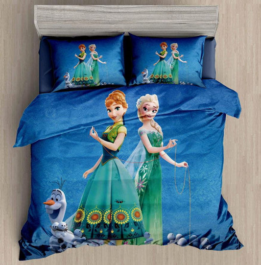 Kids Den Jointless King Size Panel Print Bedsheet Set