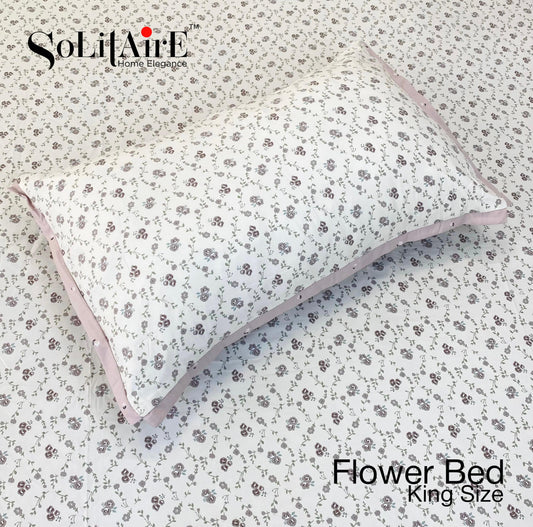 FLOWER BED King Size Jointless Bedsheet Set