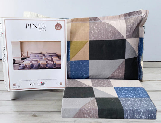 Pines King Size Bedsheet Set With 2 Pillow Covers