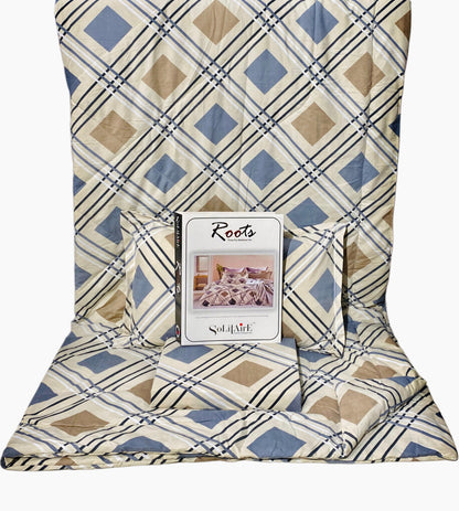 Roots 4 Pc Reversible Double Bed Size Comforter Set