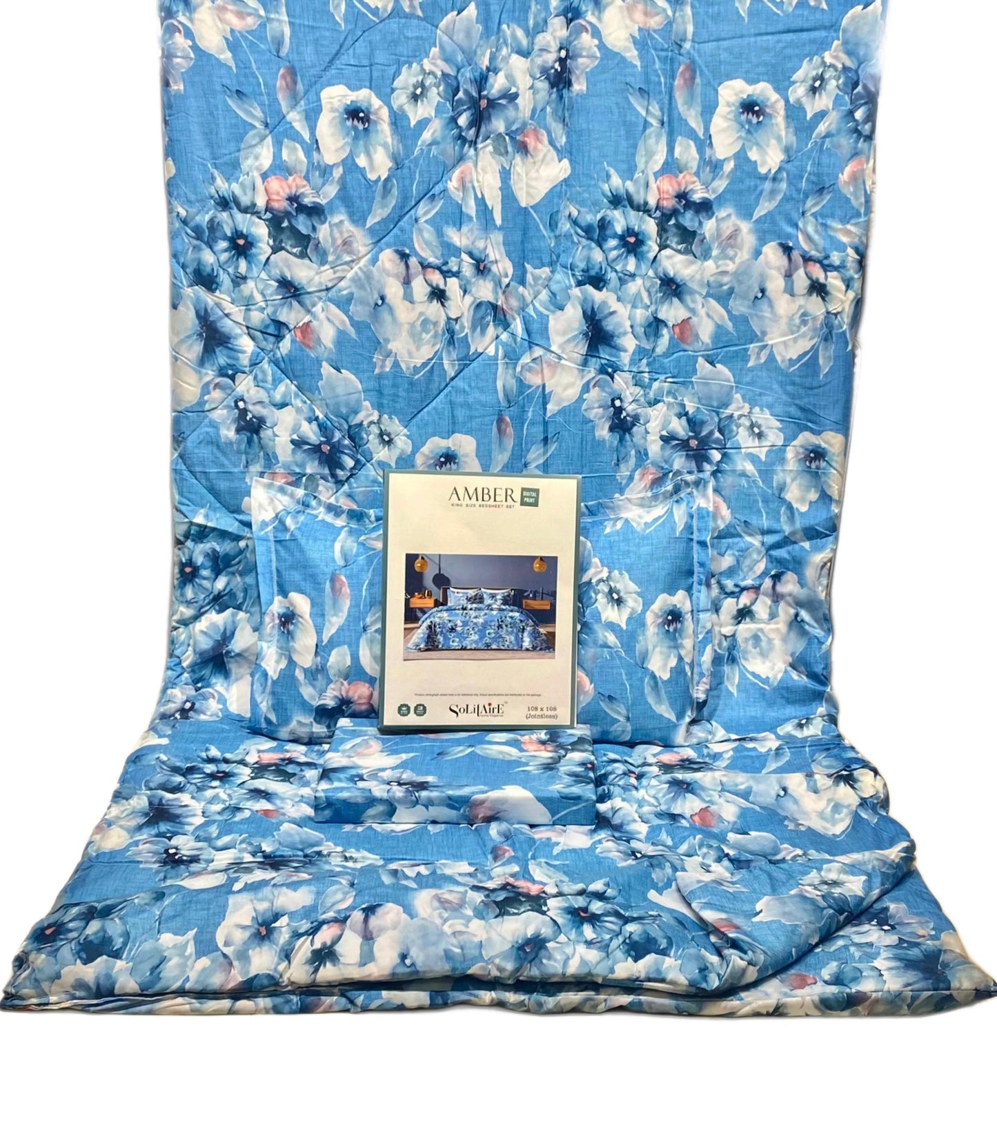 Amber Digital Printed Jointless King Size Complete Comforter Set