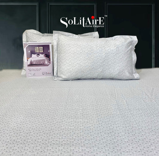 White Musk King Size 300 TC Cotton Bedsheet set