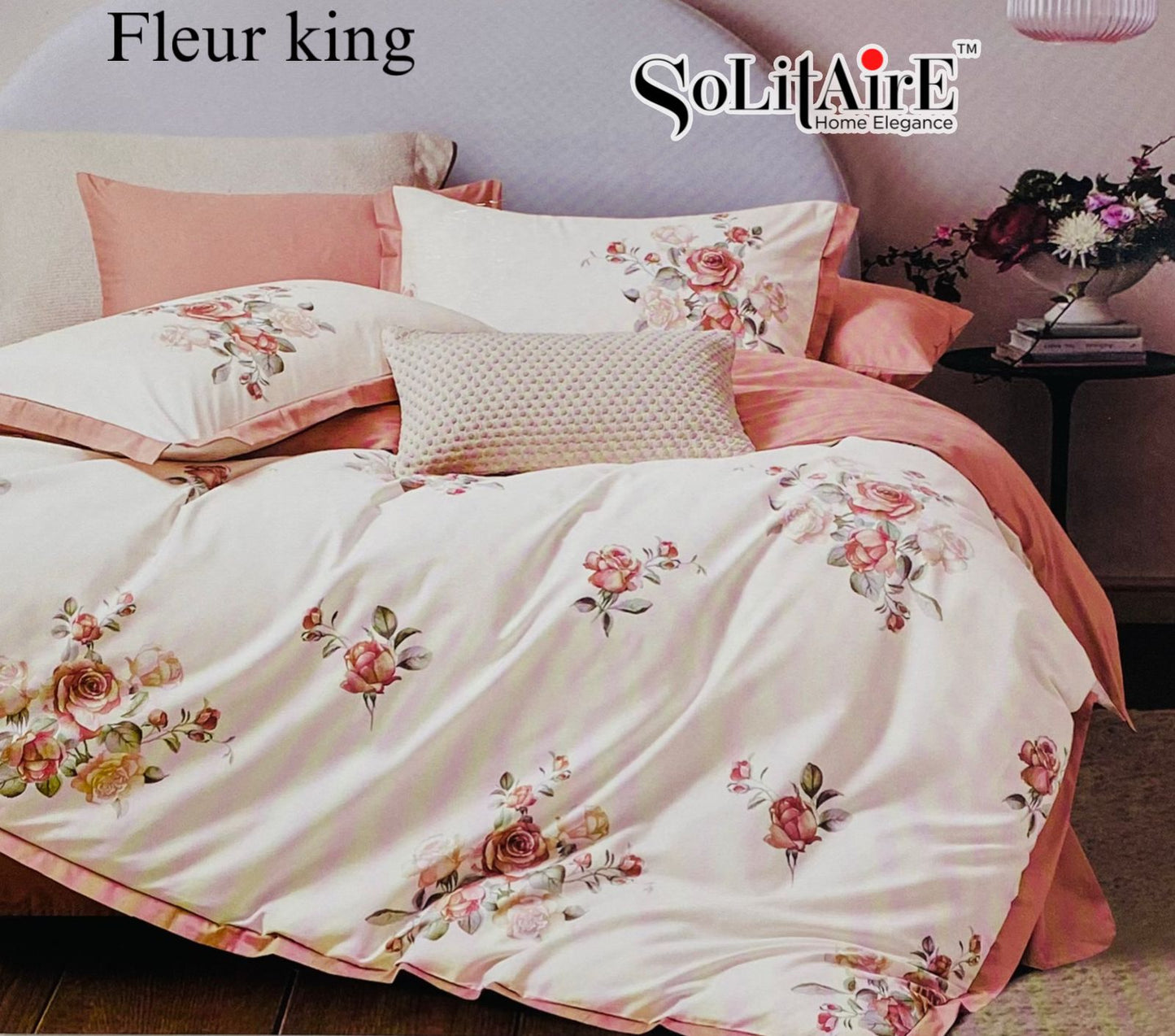 FLEUR KING COTTON BEDSHEET