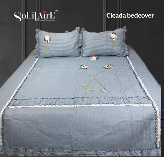 CICADA Quilted King Size Bedcover Set