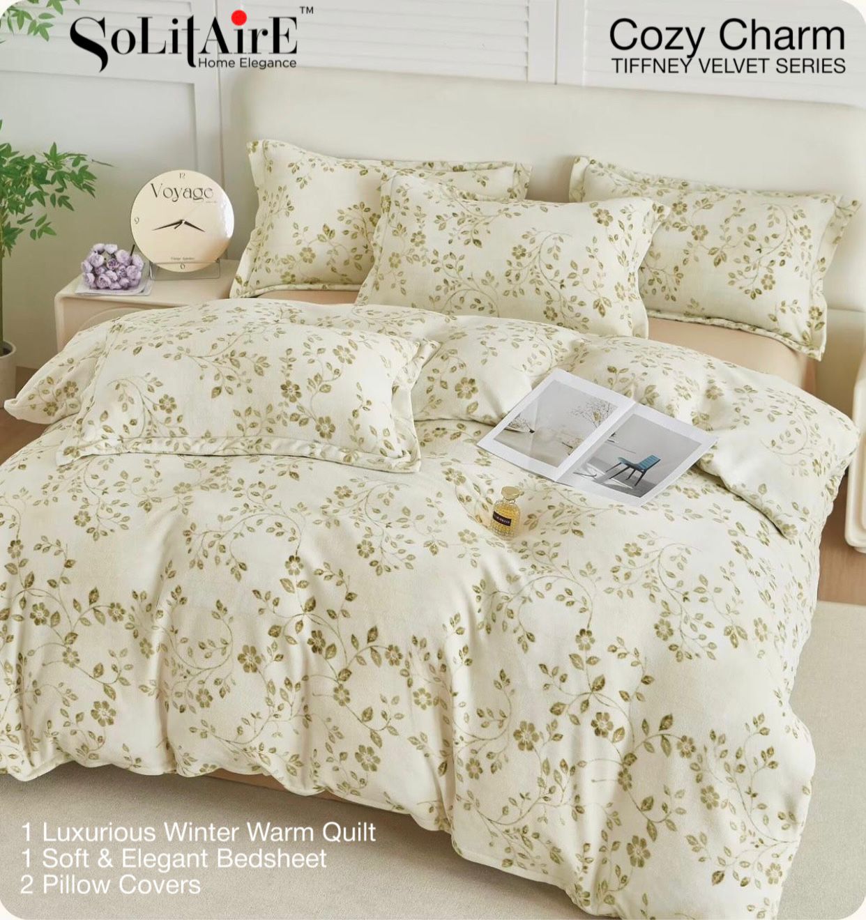 Cozy-Charm Warm King Size Cashmere Winter Quilt