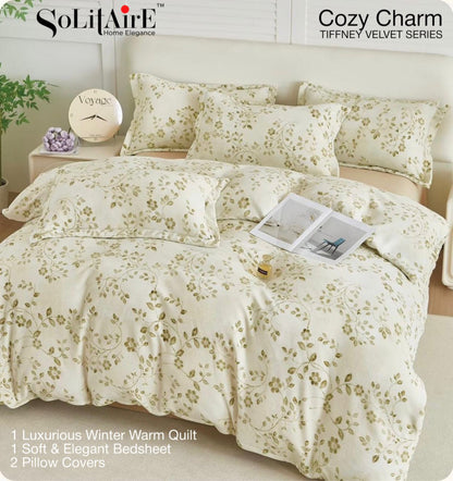 Cozy-Charm Warm King Size Cashmere Winter Quilt