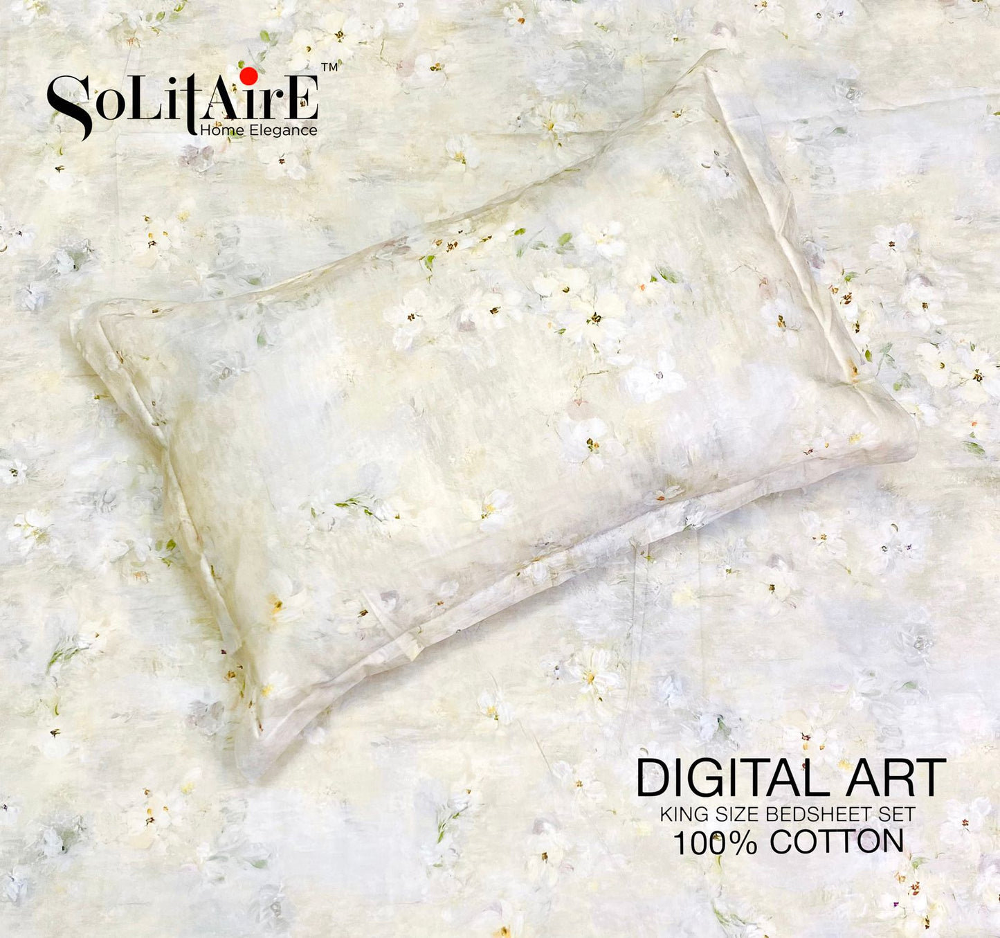 Digital Art 100% Cotton King Size Bedsheet Set