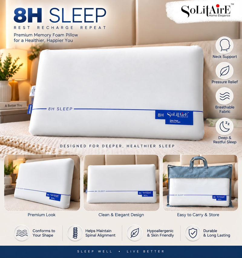 8H SLEEP PILLOW ( Premium Japanese Technology Dual Foam )