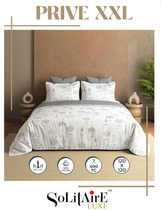 Prive XXL Super King Size Bedsheet Set Soft And Skin Friendly