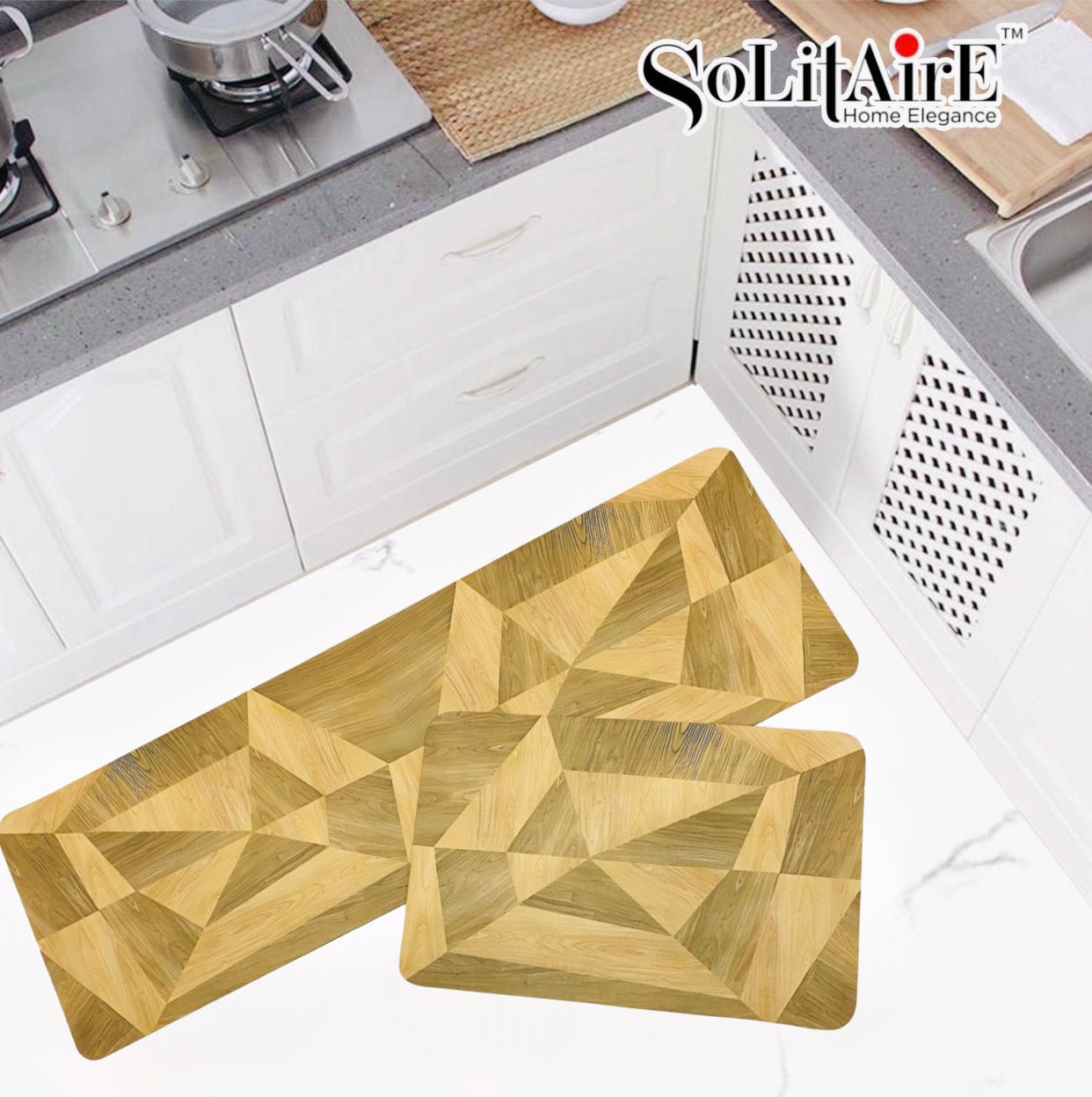 Premium Anti-Slip Waterproof Kitchen Floor Mat Set