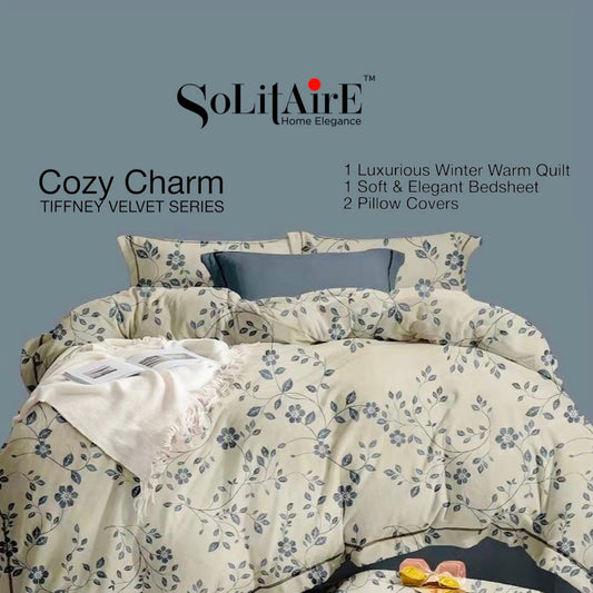 Cozy-Charm Warm King Size Cashmere Winter Quilt
