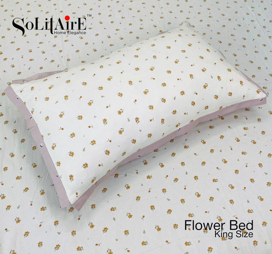 FLOWER BED King Size Jointless Bedsheet Set