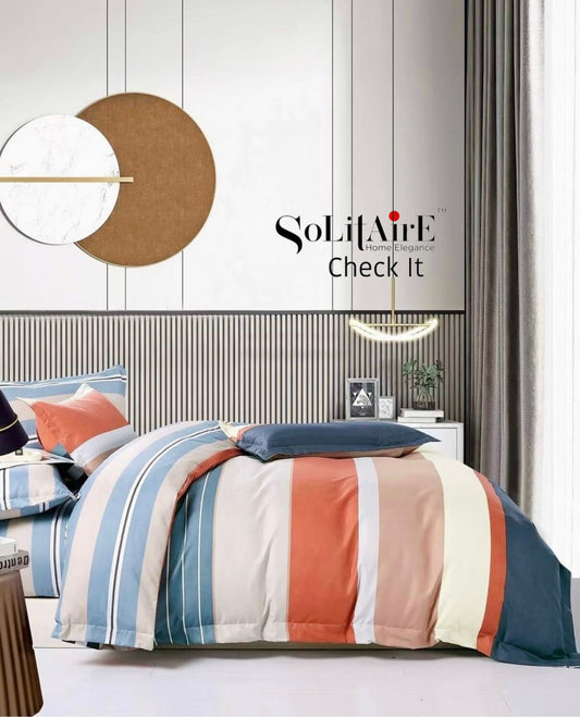 Check It Glazed Cotton Double Bed Sheet