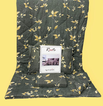 Roots 4 Pc Reversible Double Bed Size Comforter Set