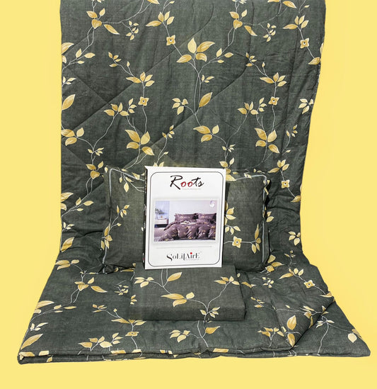 Roots 4 Pc Reversible Double Bed Size Comforter Set