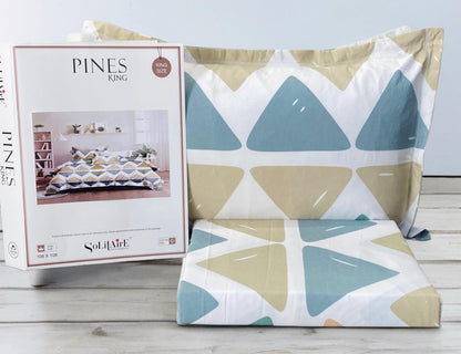 Pines King Size Bedsheet Set With 2 Pillow Covers