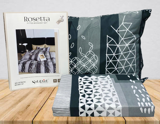 Rosetta Fitted Bedsheet Set With Pillow Covers